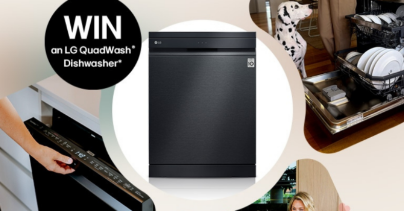Win 1 of 3 LG QuadWash Dishwashers (Up to $1,599 per prize)