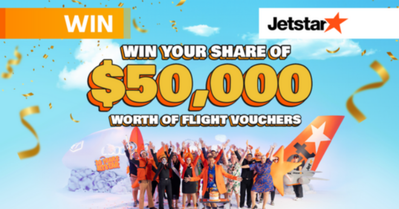 Win a $10,000 Jetstar Flight Voucher (5 Winners)