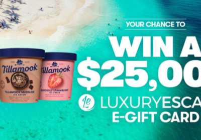 Win a Year’s Supply of Tillamook Ice Cream & a $25,000 Luxury Escapes Voucher (31 Winners)