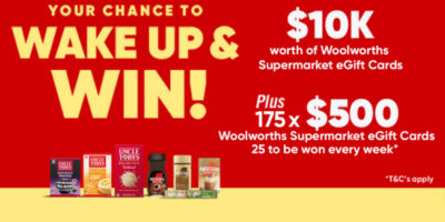 Win Up to $10,000 in Woolworths Vouchers (176 Winners)