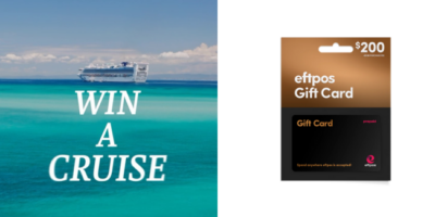 Win 8x $200 EFTPOS Vouchers and a 3-night Comedy Cruise for Four